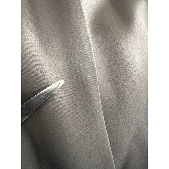 BANANA REPUBLIC Gray Patchwork 100% SILK SKIRT SIZE 8 Side Zip Fully Lined - Picture 6 of 6